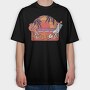 Unicorn Flamingo Beach, Tricou Oversize Barbati (Unisex)