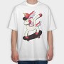 Dabbing Skater Unicorn, Tricou Oversize Barbati (Unisex)