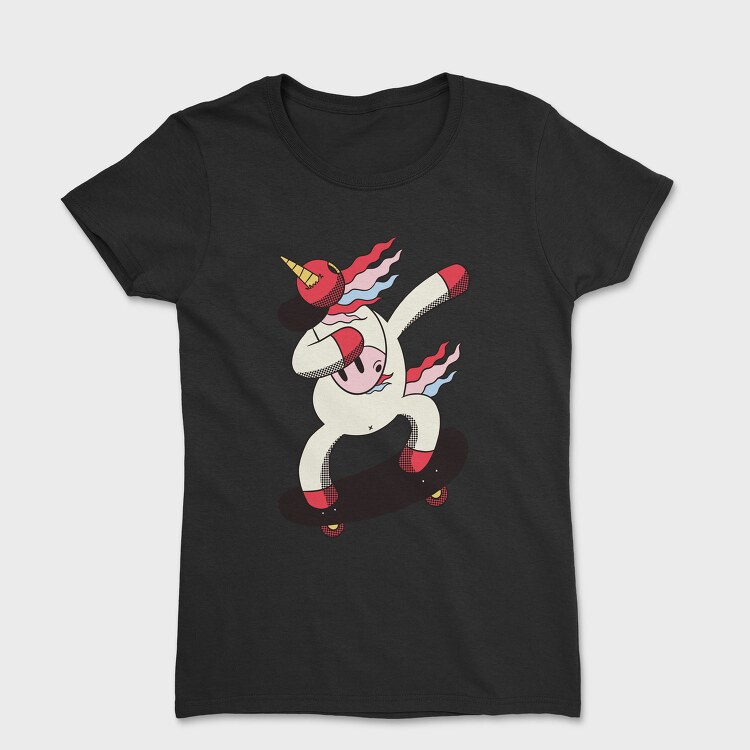 Dabbing Skater Unicorn, Tricou Femei