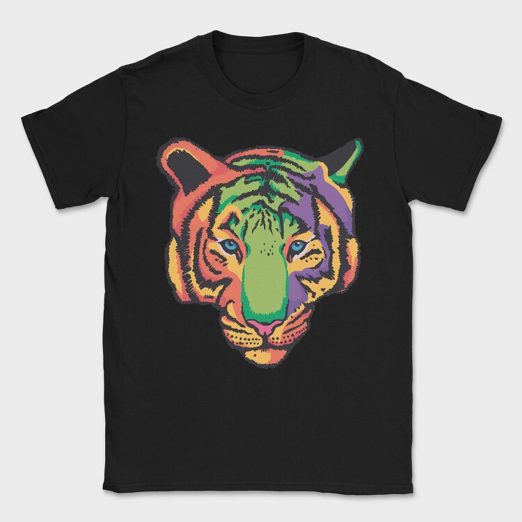 Colorful Tiger, Tricou Barbati (Unisex)