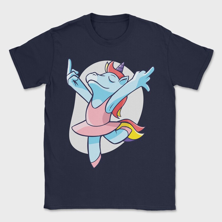 Unicorn Ballet Middle Finger, Tricou Barbati (Unisex)