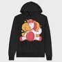 Unicorn Middle Finger, Hanorac Oversize Barbati (Unisex)