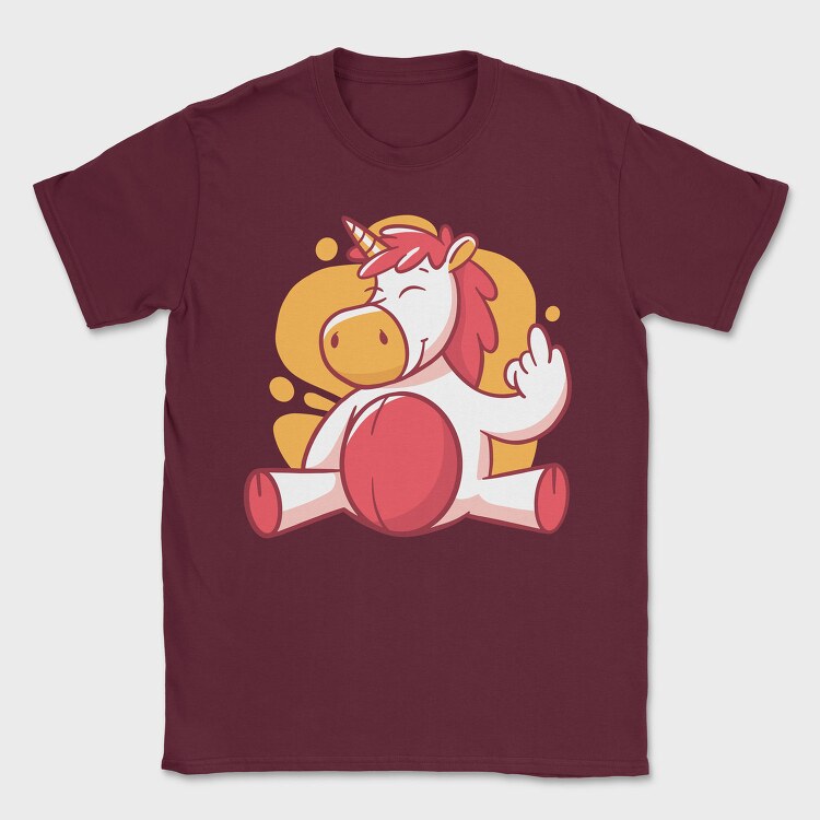 Unicorn Middle Finger, Tricou Barbati (Unisex)