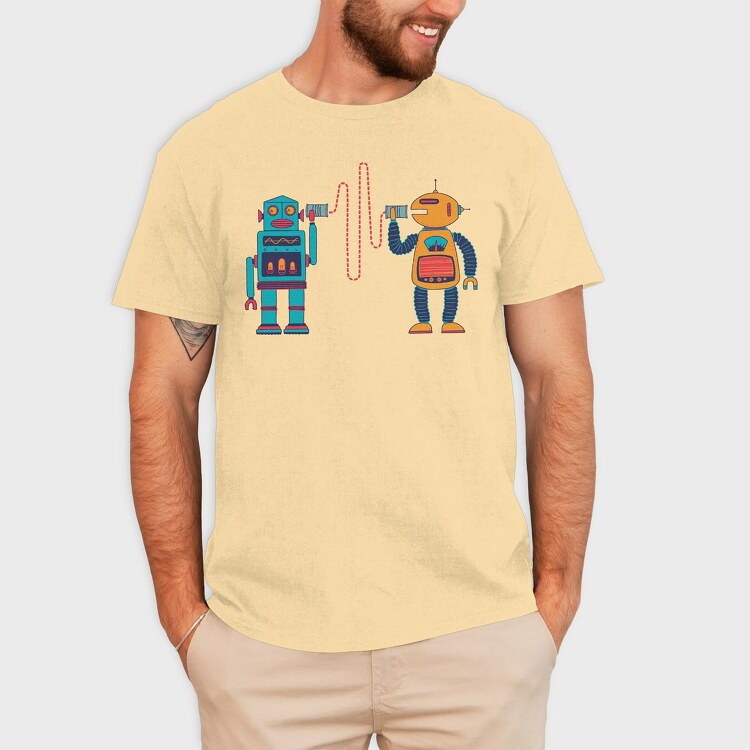 Robots Walkie Talkie, Tricou Barbati (Unisex)