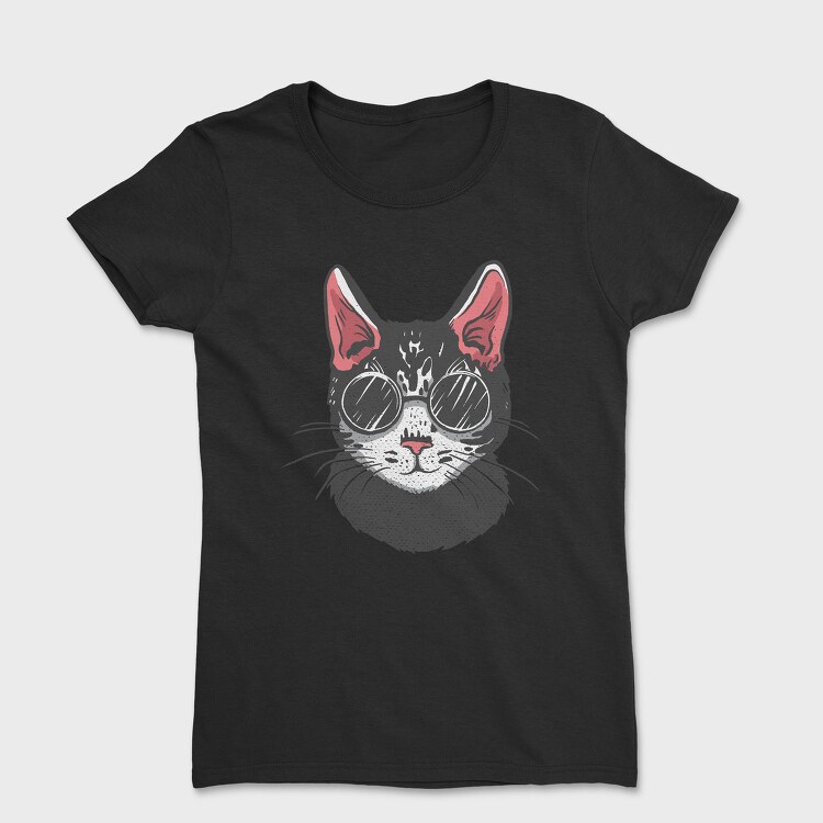 Sunglasses Cat, Tricou Femei