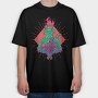 Yoga Cat, Tricou Oversize Barbati (Unisex)