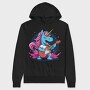 Unicorn Guitar, Hanorac Oversize Barbati (Unisex)