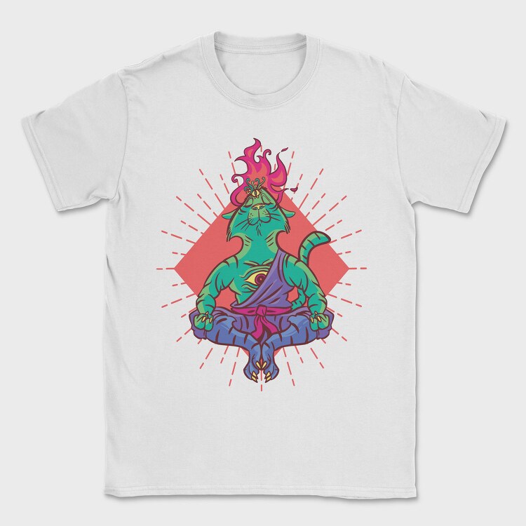 Yoga Cat, Tricou Barbati (Unisex)