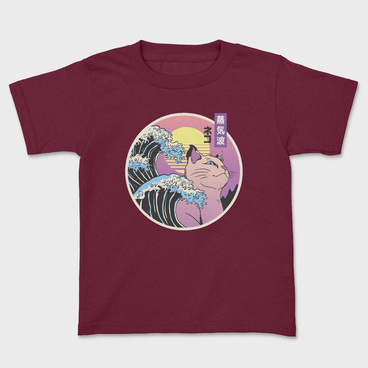 Japanese Wave Cat, Tricou Copii