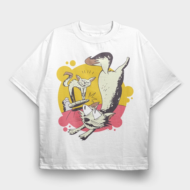 Cats, Tricou Oversize Barbati (Unisex)