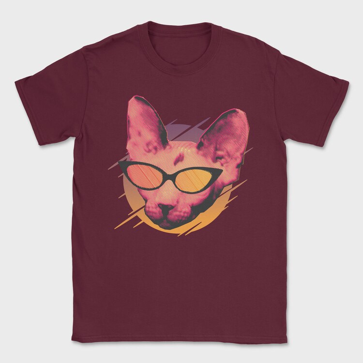 Cat Glasses, Tricou Barbati (Unisex)