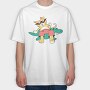 Cat Pool, Tricou Oversize Barbati (Unisex)