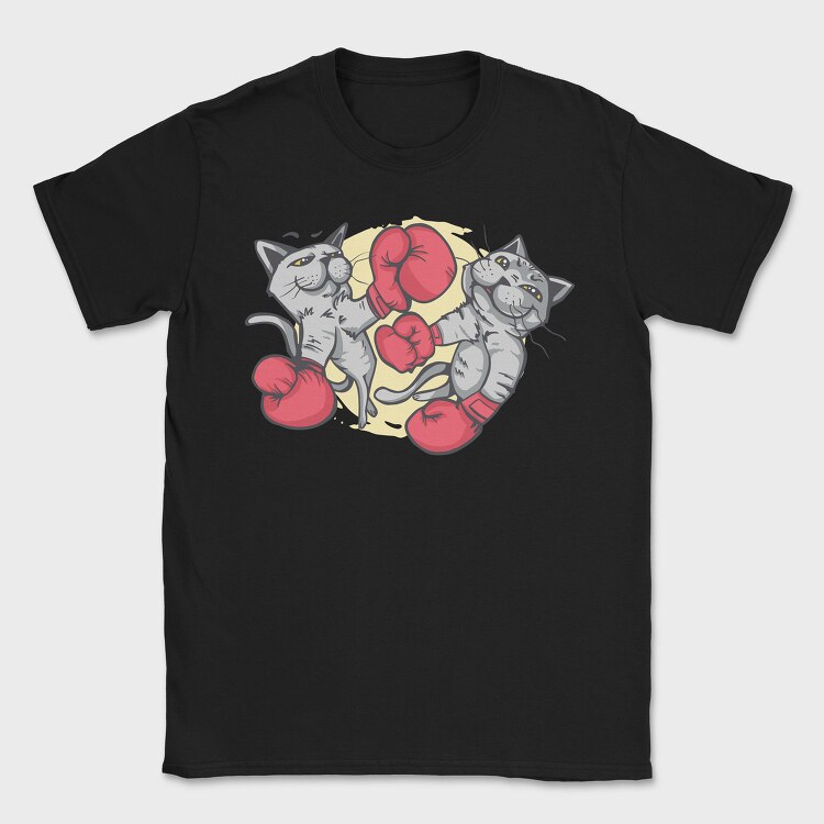 Boxing Cats, Tricou Barbati (Unisex)