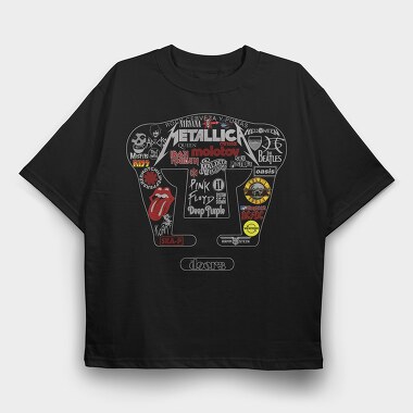 Rock Bands, Tricou Oversize Barbati (Unisex)