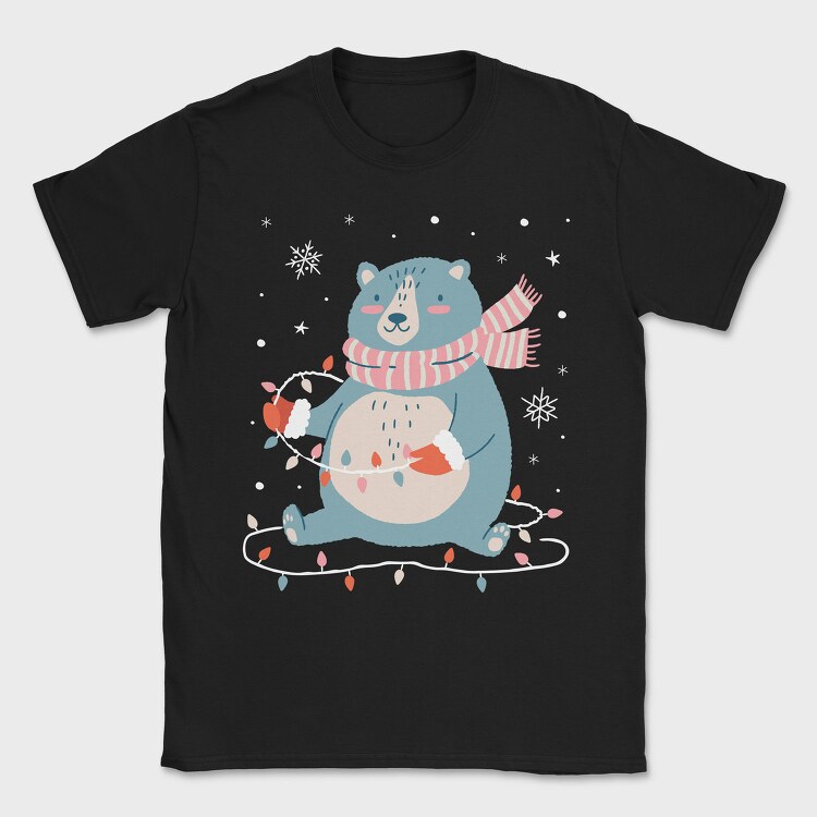 Cute Christmas Bear, Tricou Barbati (Unisex)