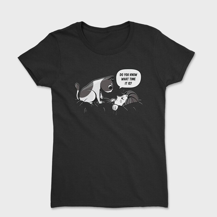 Cat Waking Up Girl, Tricou Femei