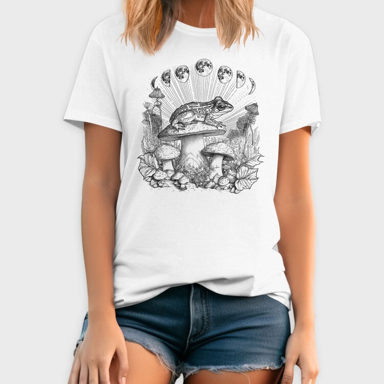 Frog Cottagecore Moon, Tricou Barbati (Unisex)