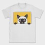 Peeking Cat, Tricou Barbati (Unisex)