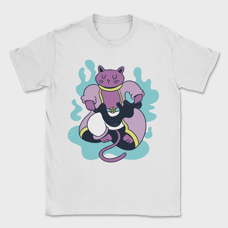 Magician Cat, Tricou Barbati (Unisex)