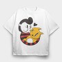 Cat Hug, Tricou Oversize Barbati (Unisex)