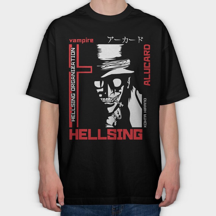 Hellsing 6, Tricou Oversize Barbati (Unisex)
