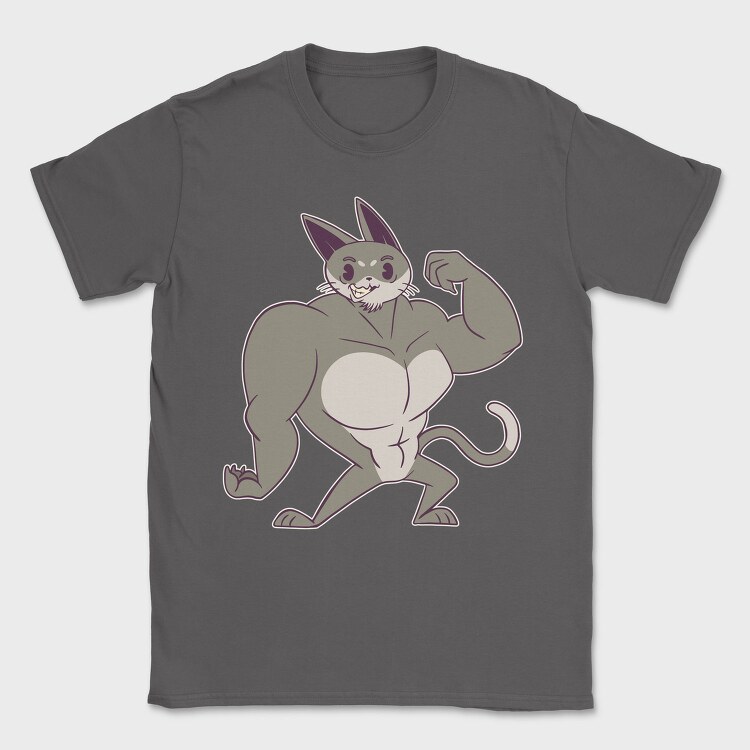 Muscle Cat, Tricou Barbati (Unisex)