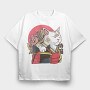 Samurai Cat, Tricou Oversize Barbati (Unisex)