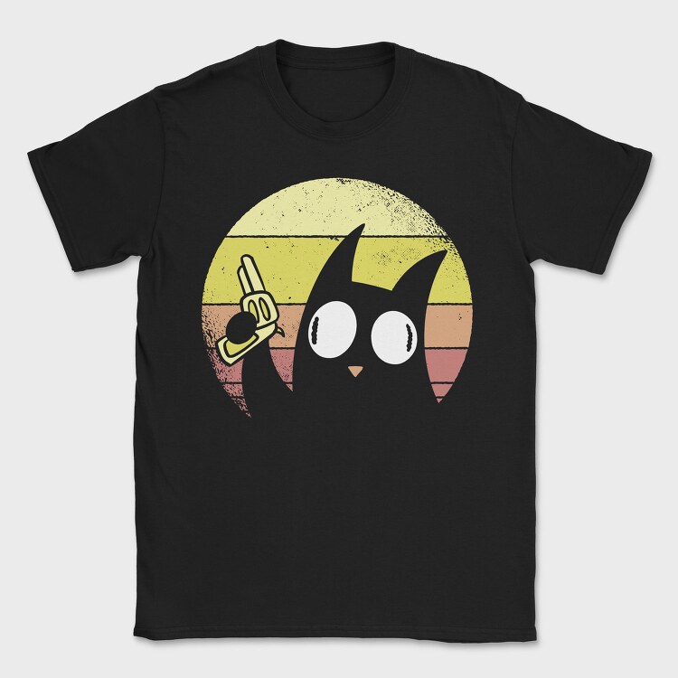 Pew Pew Cat, Tricou Barbati (Unisex)