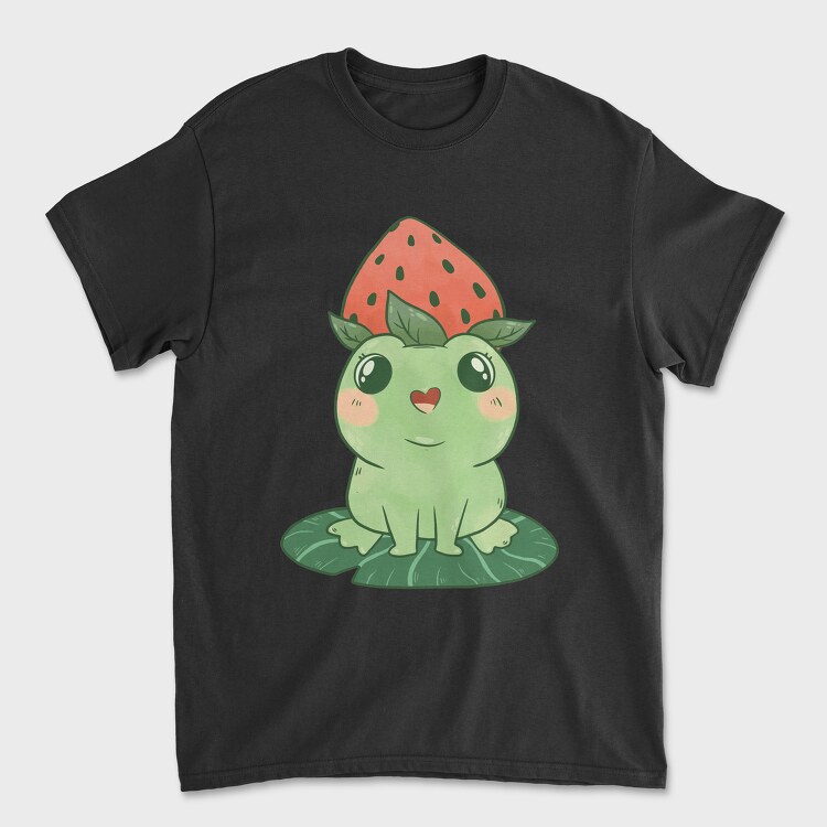Frog Cute Strawberry, Tricou Barbati (Unisex)