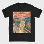 Cat Munch Scream, Tricou Barbati (Unisex)