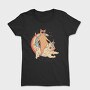 Cat Riding Dog Unicorn, Tricou Femei