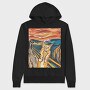 Cat Munch Scream, Hanorac Oversize Barbati (Unisex)