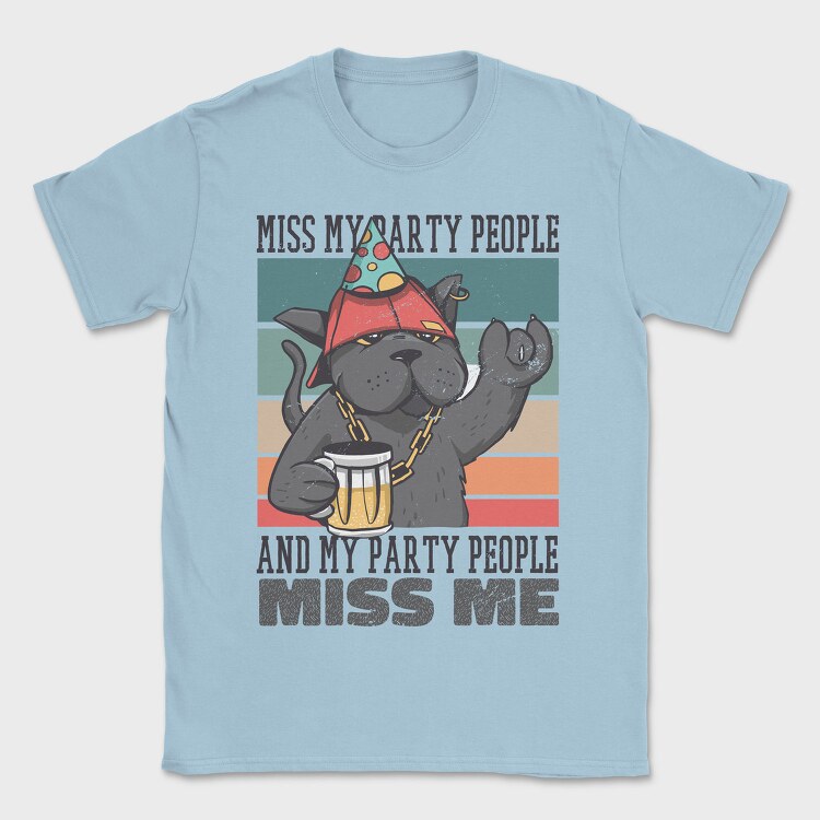 Party Cat, Tricou Barbati (Unisex)
