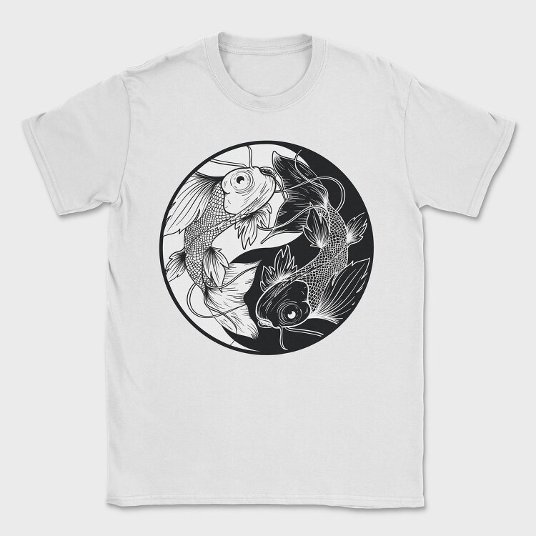 Fish Yng Yang, Tricou Barbati (Unisex)