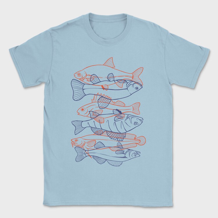 Fish Set Color, Tricou Barbati (Unisex)