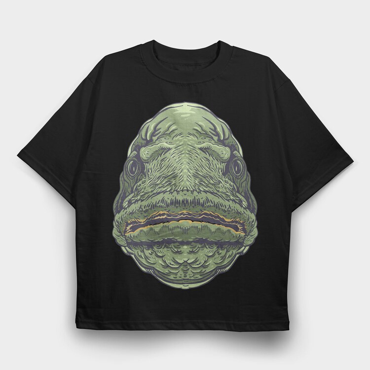Fish Face, Tricou Oversize Barbati (Unisex)