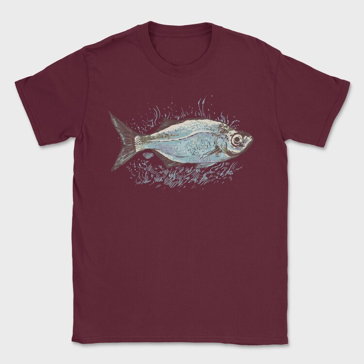 Fish Drawing, Tricou Barbati (Unisex)