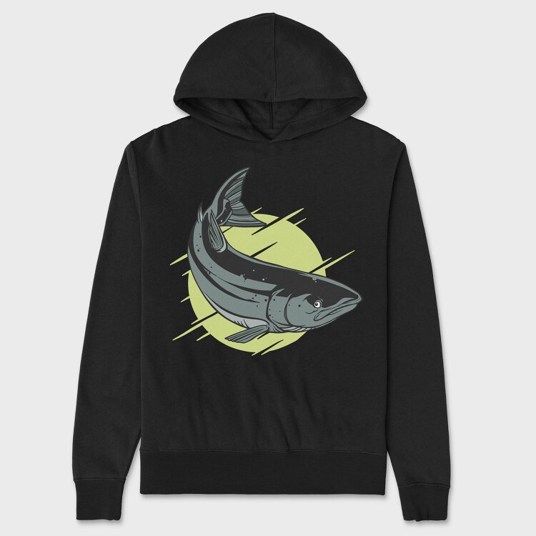 Fish Atlantic Salmon, Hanorac Oversize Barbati (Unisex)
