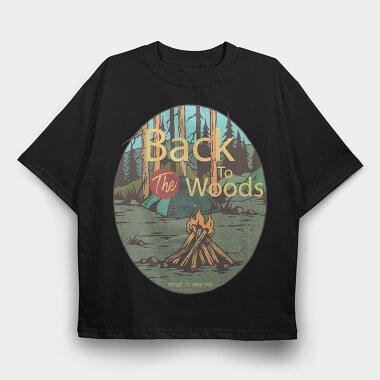 Camp Fire, Tricou Oversize Barbati (Unisex)