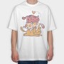 Cute Cat Pile, Tricou Oversize Barbati (Unisex)