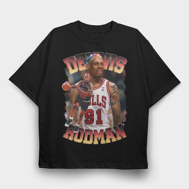 Dennis Rodman Basketball, Tricou Oversize Barbati (Unisex)