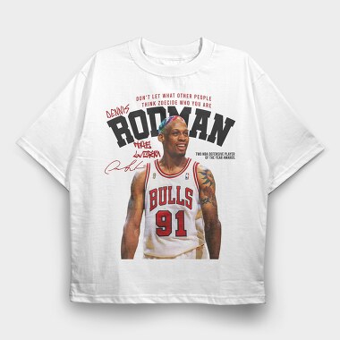 Dennis Rodman Bulls, Tricou Oversize Barbati (Unisex)