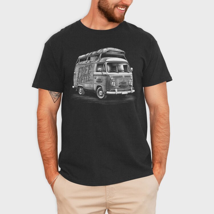 Van Free Coffee, Tricou Barbati (Unisex)