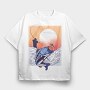 Fisherman Fish, Tricou Oversize Barbati (Unisex)