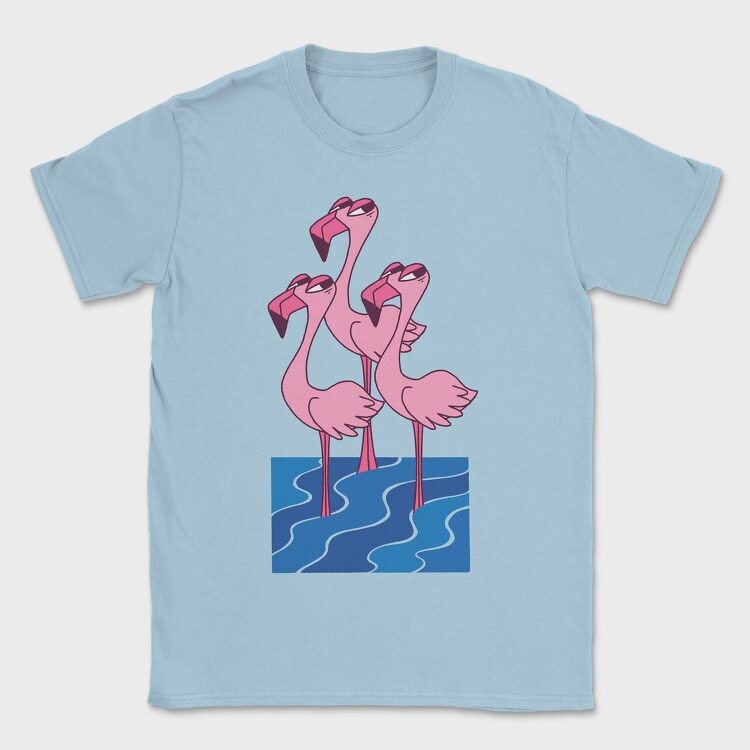 Flamingo Trio, Tricou Barbati (Unisex)