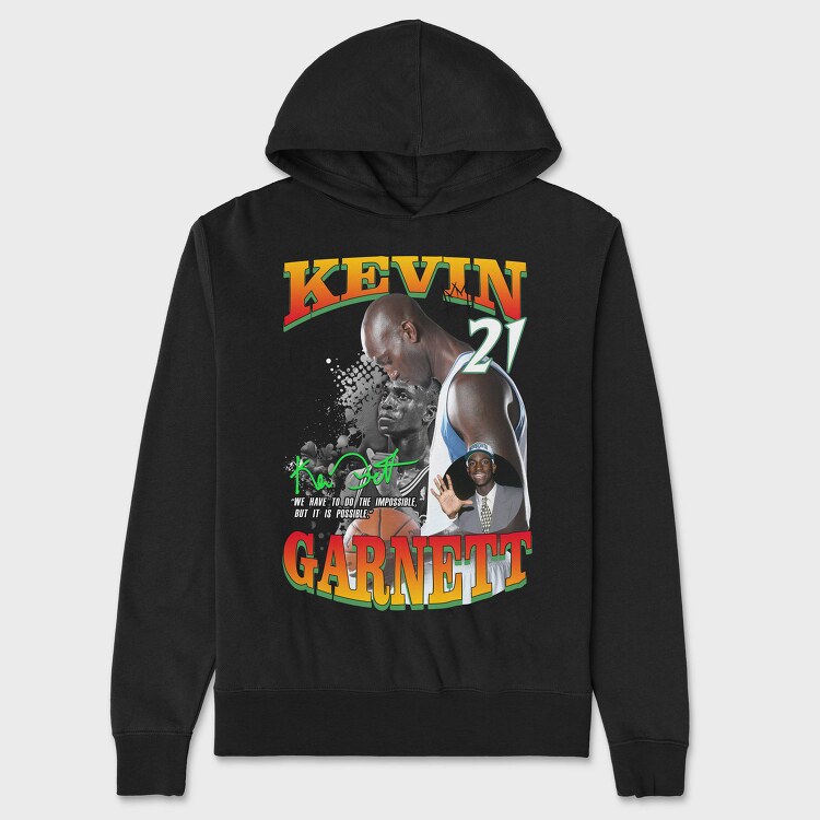 Kevin Garnett Tribute, Hanorac Oversize Barbati (Unisex)