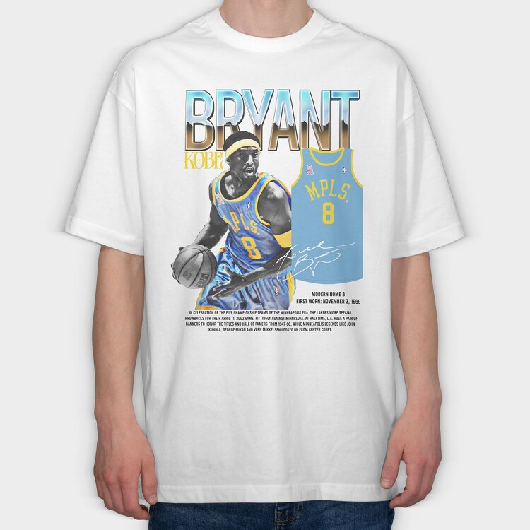 Kobe Bryant 86, Tricou Oversize Barbati (Unisex)