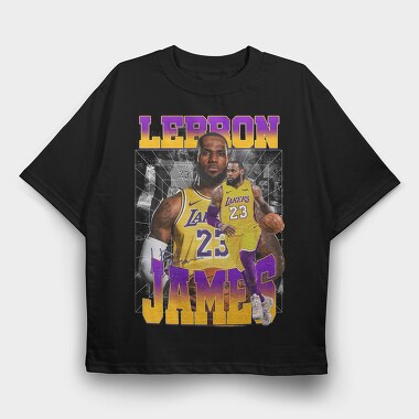 Lebron James Lakers, Tricou Oversize Barbati (Unisex)