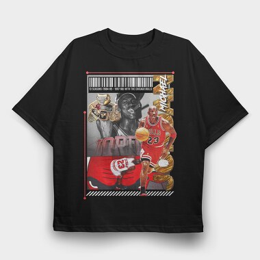 Michael 23 Bulls, Tricou Oversize Barbati (Unisex)
