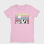 Retro Mountain Sunset, Tricou Femei